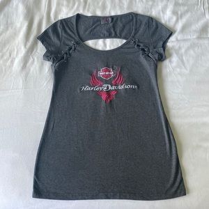 Harley Davidson Long Top with peekaboo back